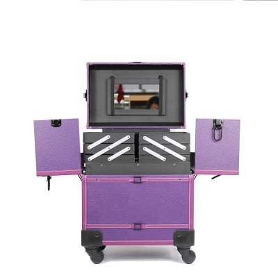 4-Wheel Trolley Beauty Cosmetic Makeup Case